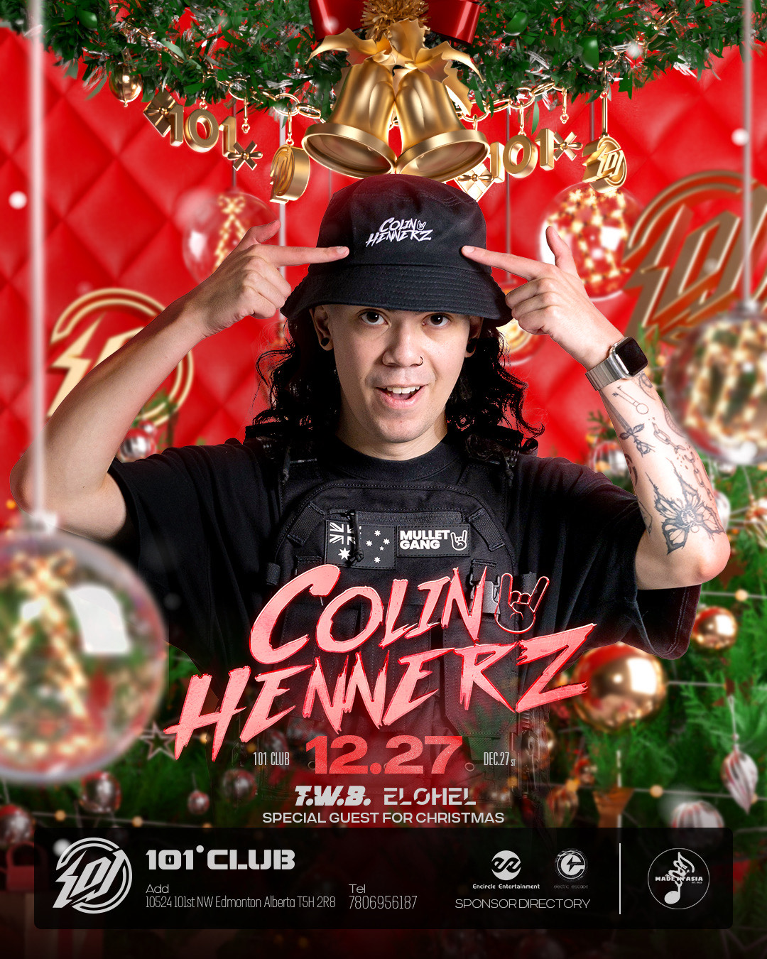 101° Club Grand Opening Colin Hennerz Event Poster